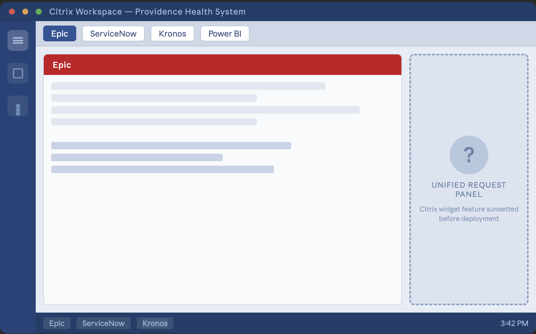 Providence clinical desktop unification project